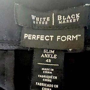 Black pants, slim ankle, black house white market size 4 regular